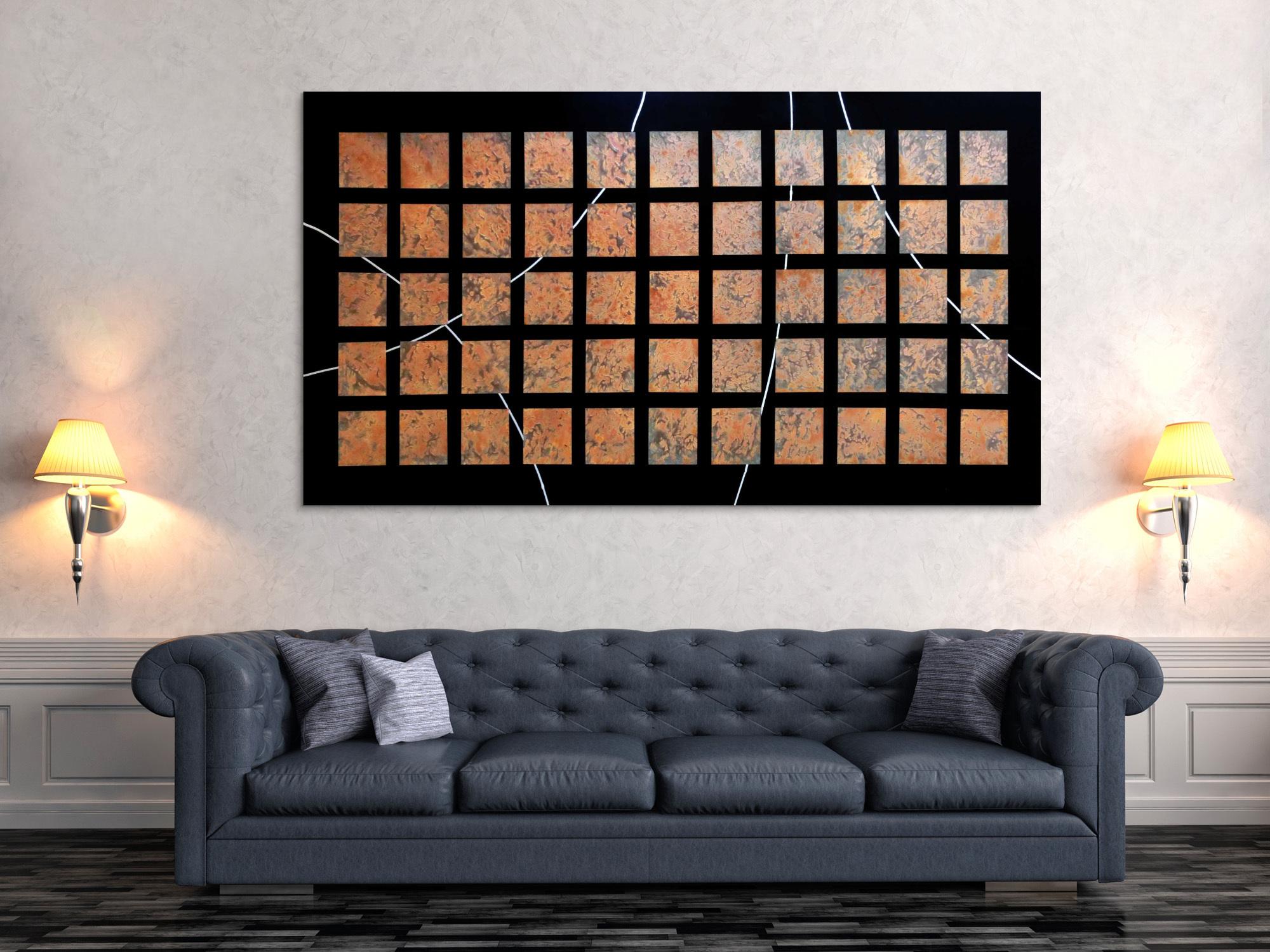 Acrylbild aus echtem Rost