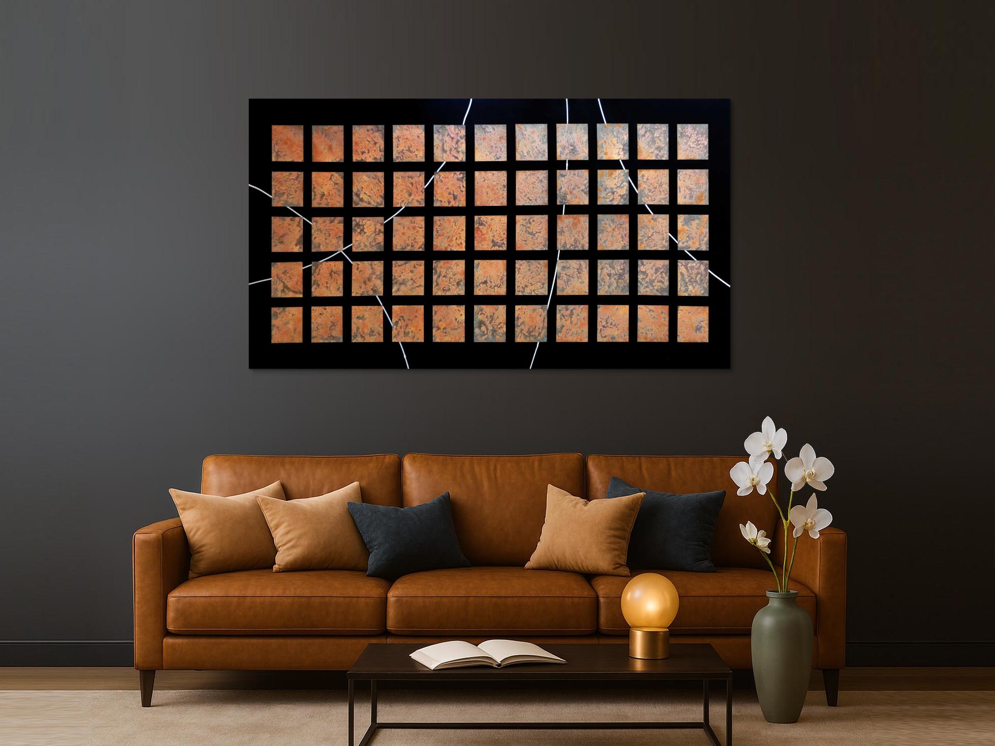 Acrylbild aus echtem Rost