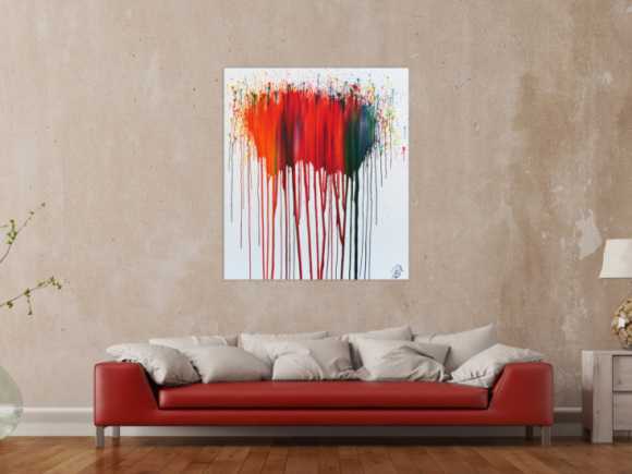 Abstraktes Acrylbild sehr modernes Gemälde mit bunten Farben