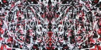 Abstraktes sehr großes Gemälde modern Zeitgenössisch in rot weiß schwarz