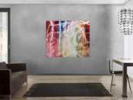 Buntes Acrylbild abstrakt modern mit vielen Farben zeitgenössisch