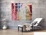 Buntes Acrylbild abstrakt modern mit vielen Farben zeitgenössisch