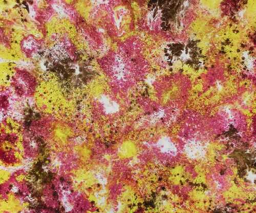 Abstraktes Acrylbild mit spannendem Muster modern und zeitgenössisch