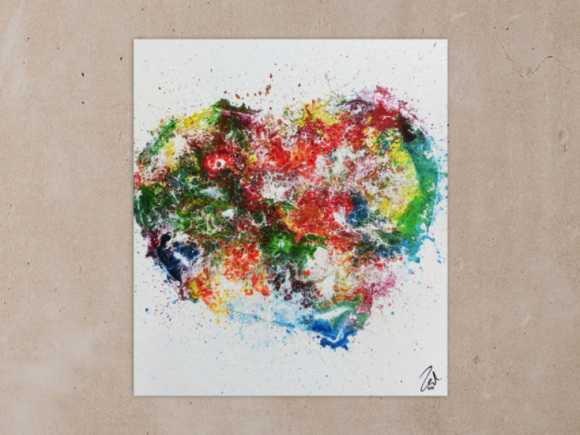 Kunstdruck Ausschnitt erstellen abstraktes Gemälde Nr. 768