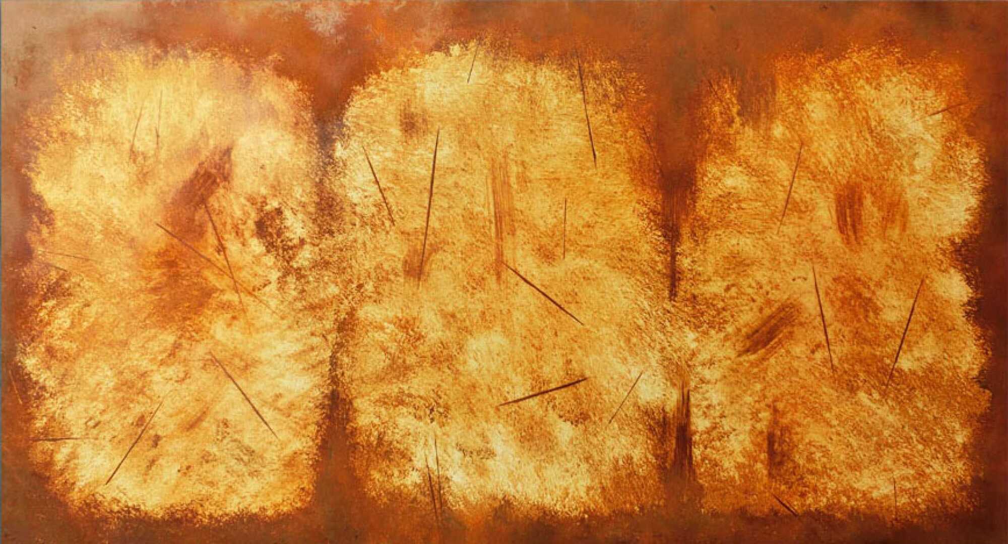 Modernes Gemälde aus echtem Rost