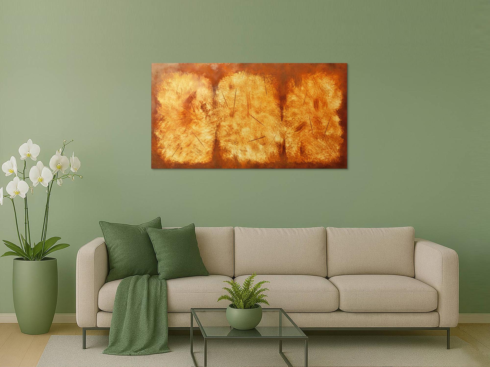 Modernes Gemälde aus echtem Rost