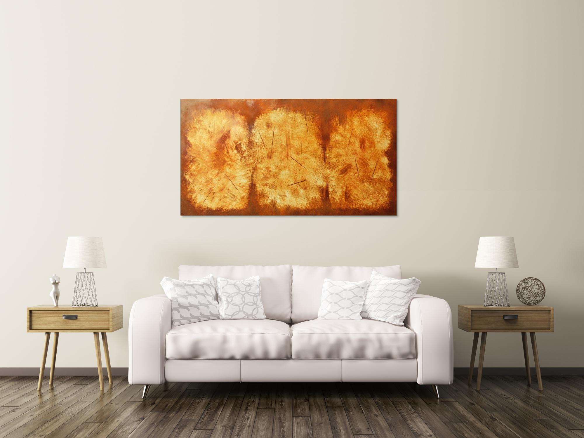 Modernes Gemälde aus echtem Rost