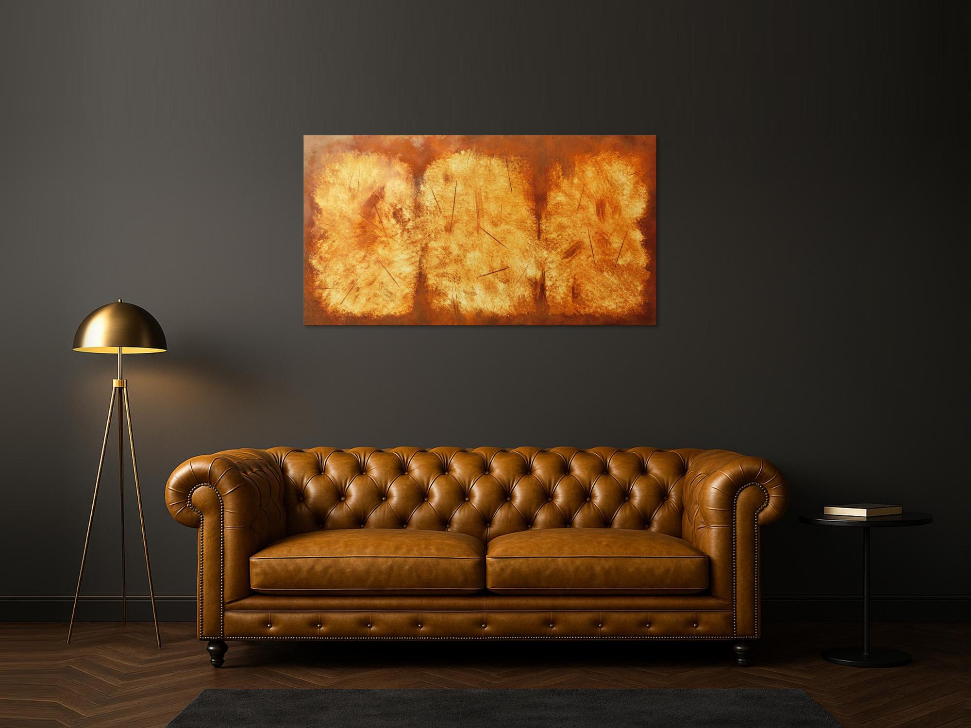 Modernes Gemälde aus echtem Rost