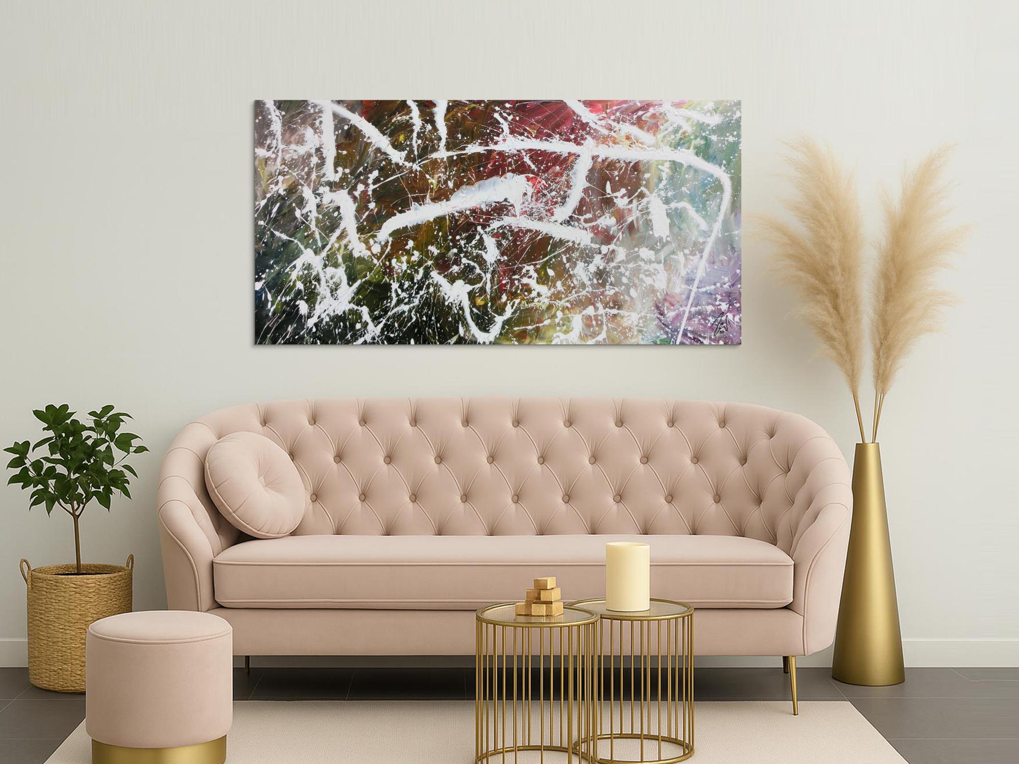 Modernes Acrylbild Action Painting abstraktes Gemälde