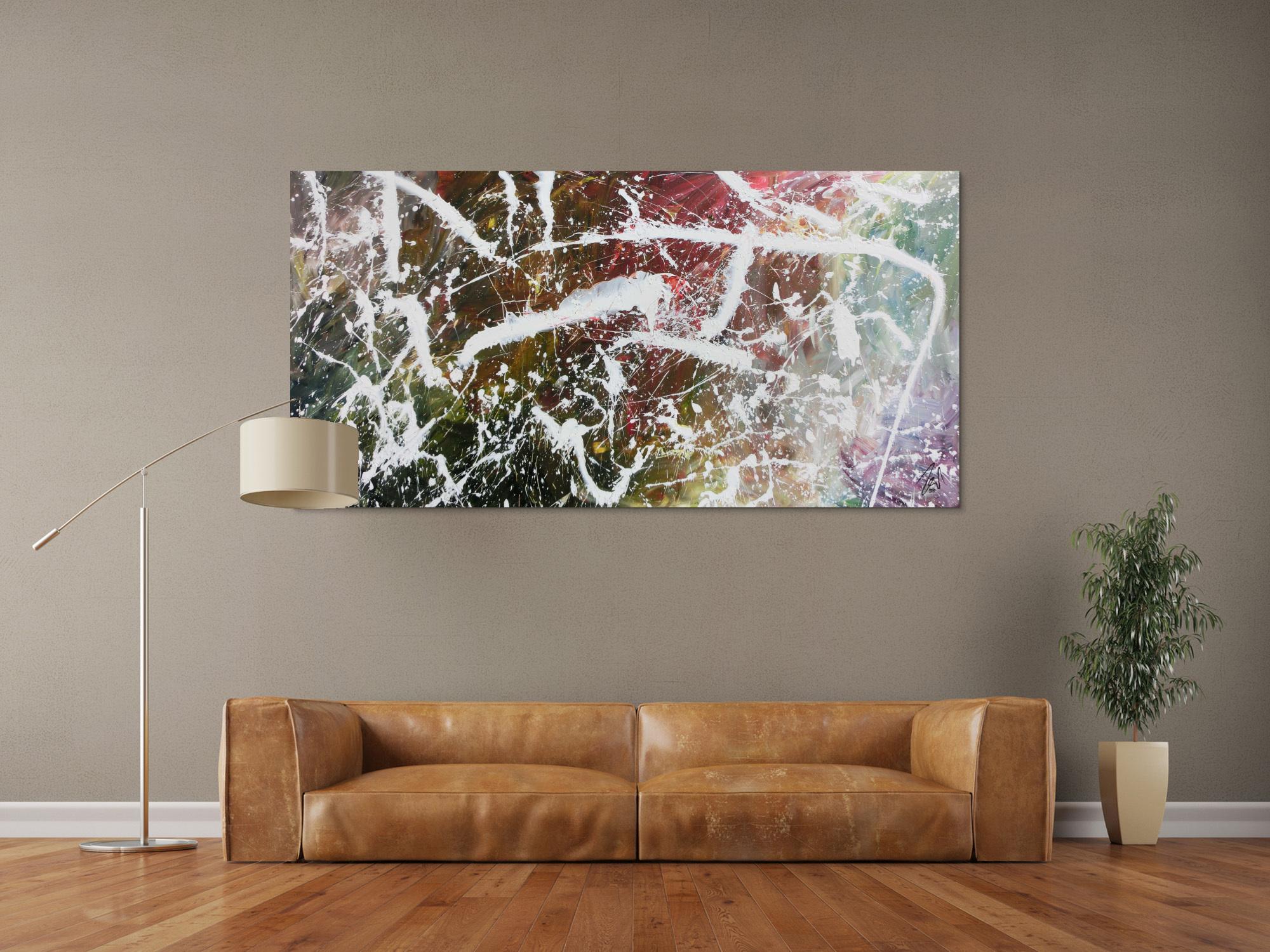 Modernes Acrylbild Action Painting abstraktes Gemälde