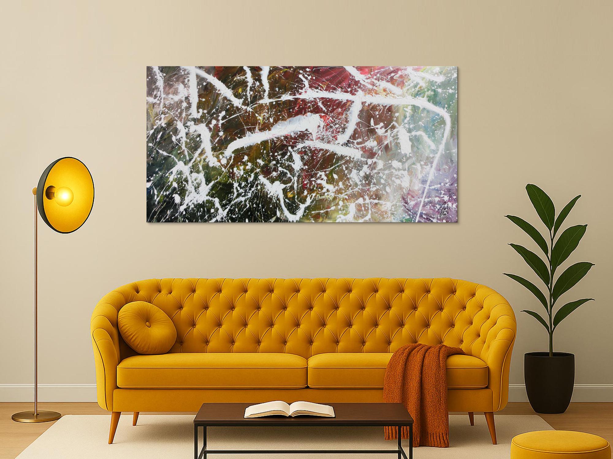 Modernes Acrylbild Action Painting abstraktes Gemälde