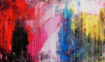 Abstraktes Acrylgemälde mit dunklen und hellen Farben modern drip patinting