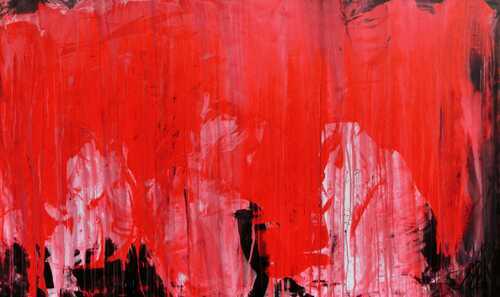 Modernes Gemälde abstrakte viel rot und schwarz zeitgenössisch schlicht