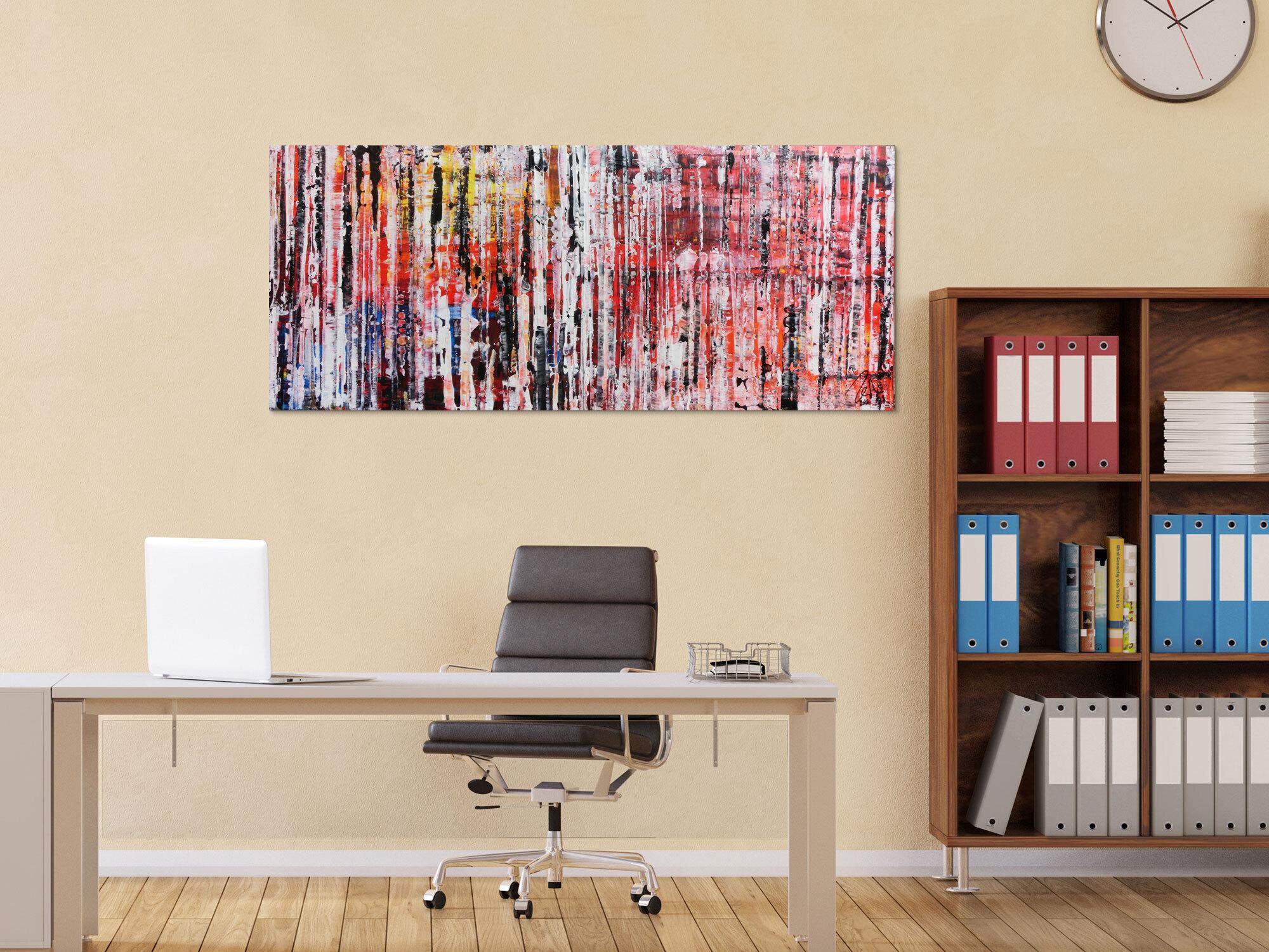 Abstraktes Acrylbild Spachteltechnik modern bunt zeitgenössisch