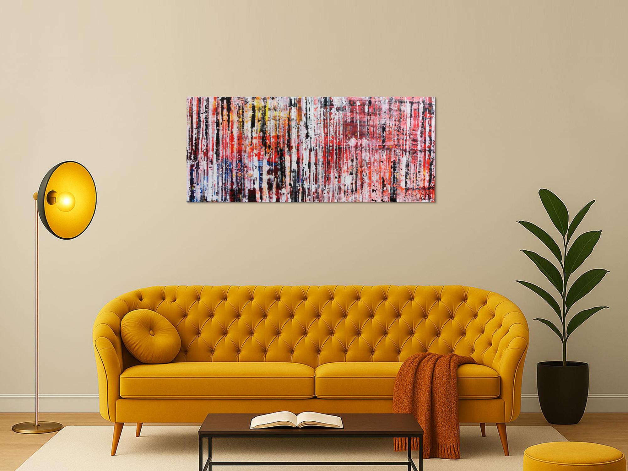 Abstraktes Acrylbild Spachteltechnik modern bunt zeitgenössisch