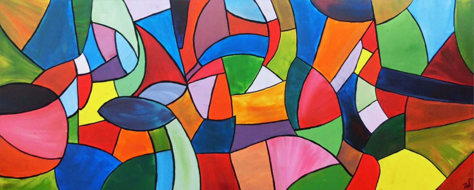 Buntes Acrylgemälde