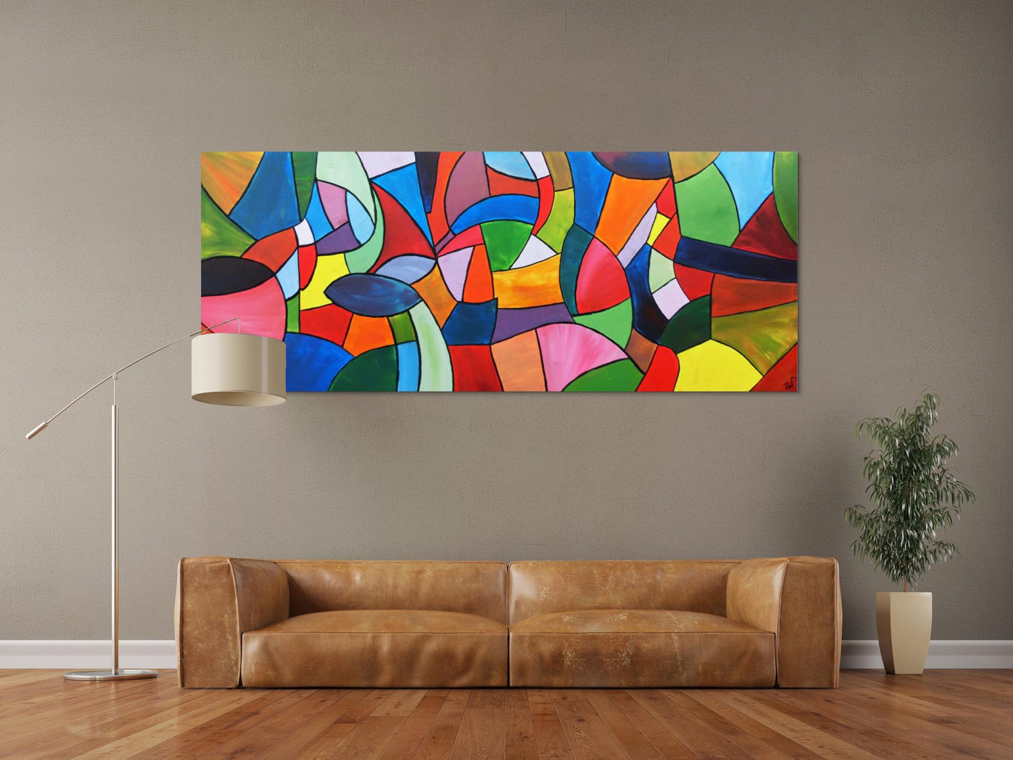 Buntes Acrylgemälde