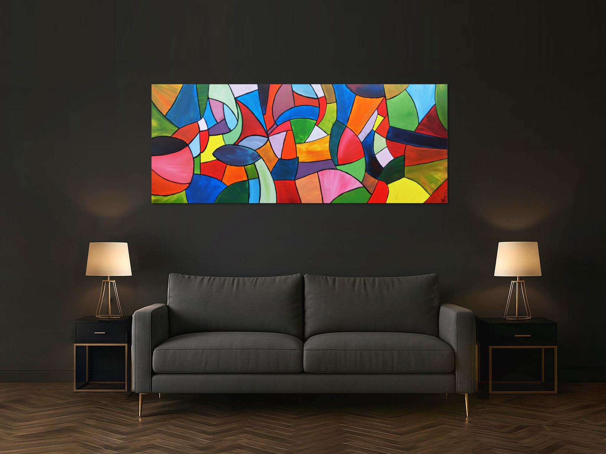 Buntes Acrylgemälde