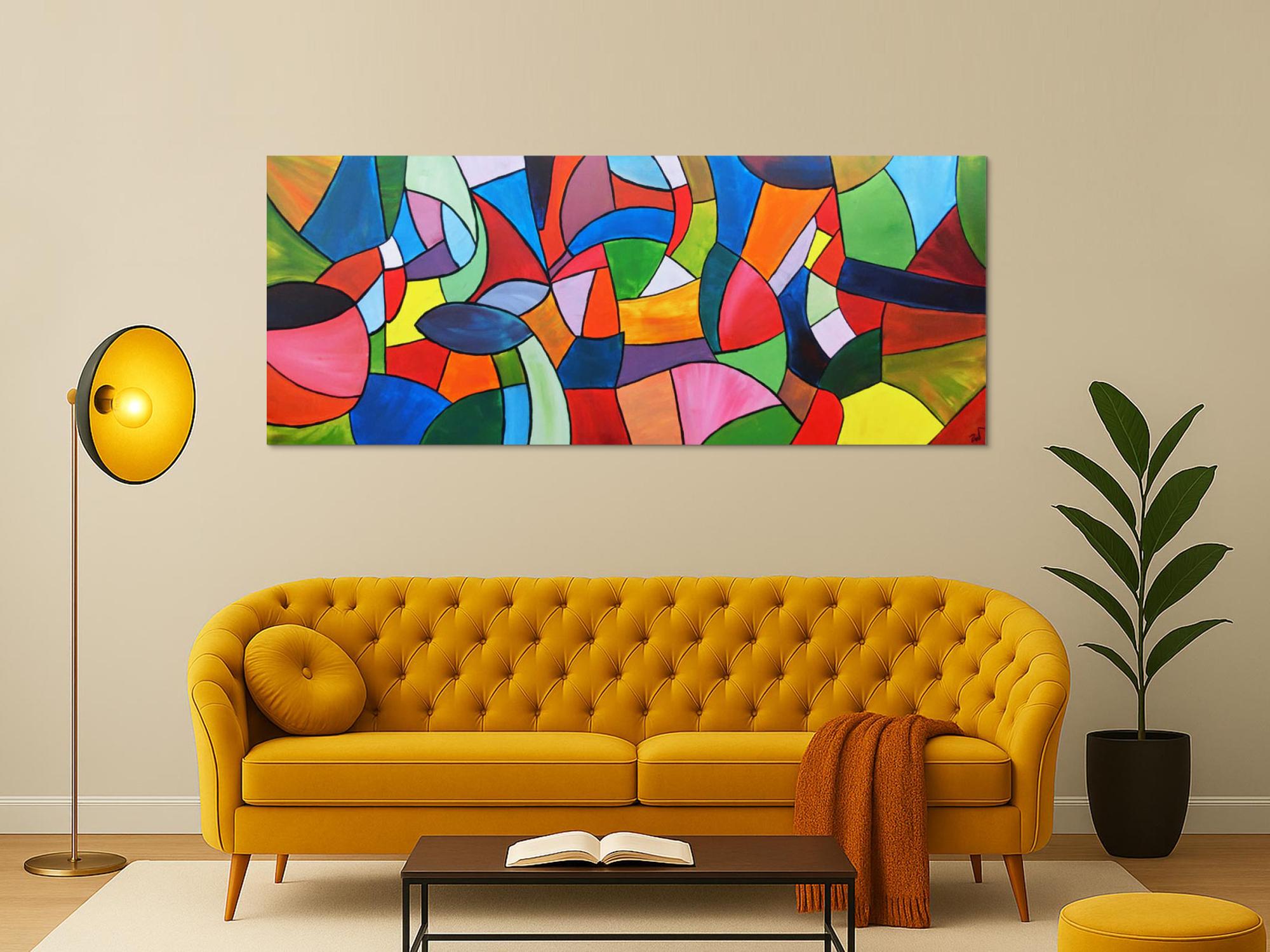 Buntes Acrylgemälde