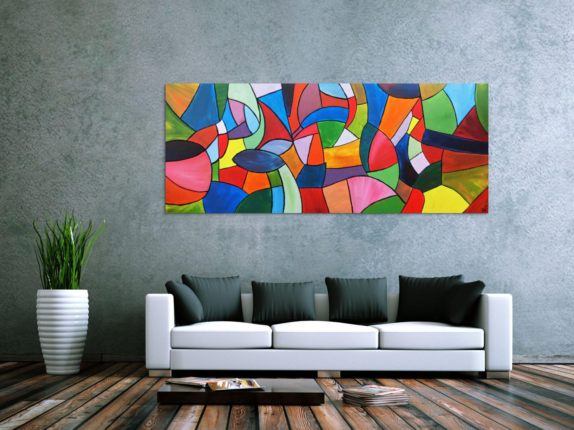 Buntes Acrylgemälde