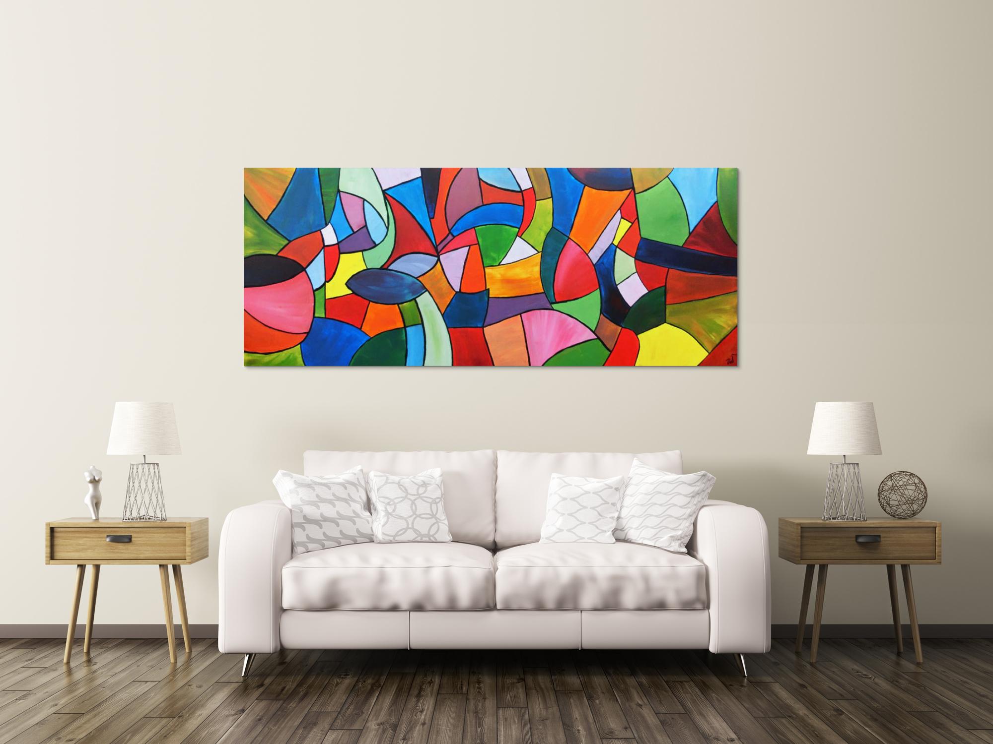 Buntes Acrylgemälde