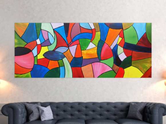 Buntes Acrylgemälde