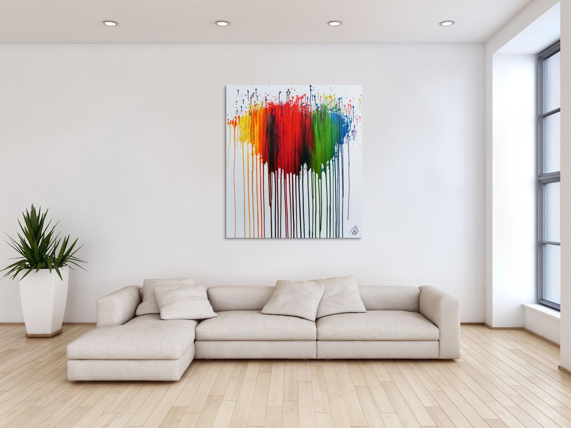 Abstraktes Gemälde bunt moderne zeitgenössisch viele Farben