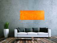 Oranges Acrylbild mit abstraktem Muster
