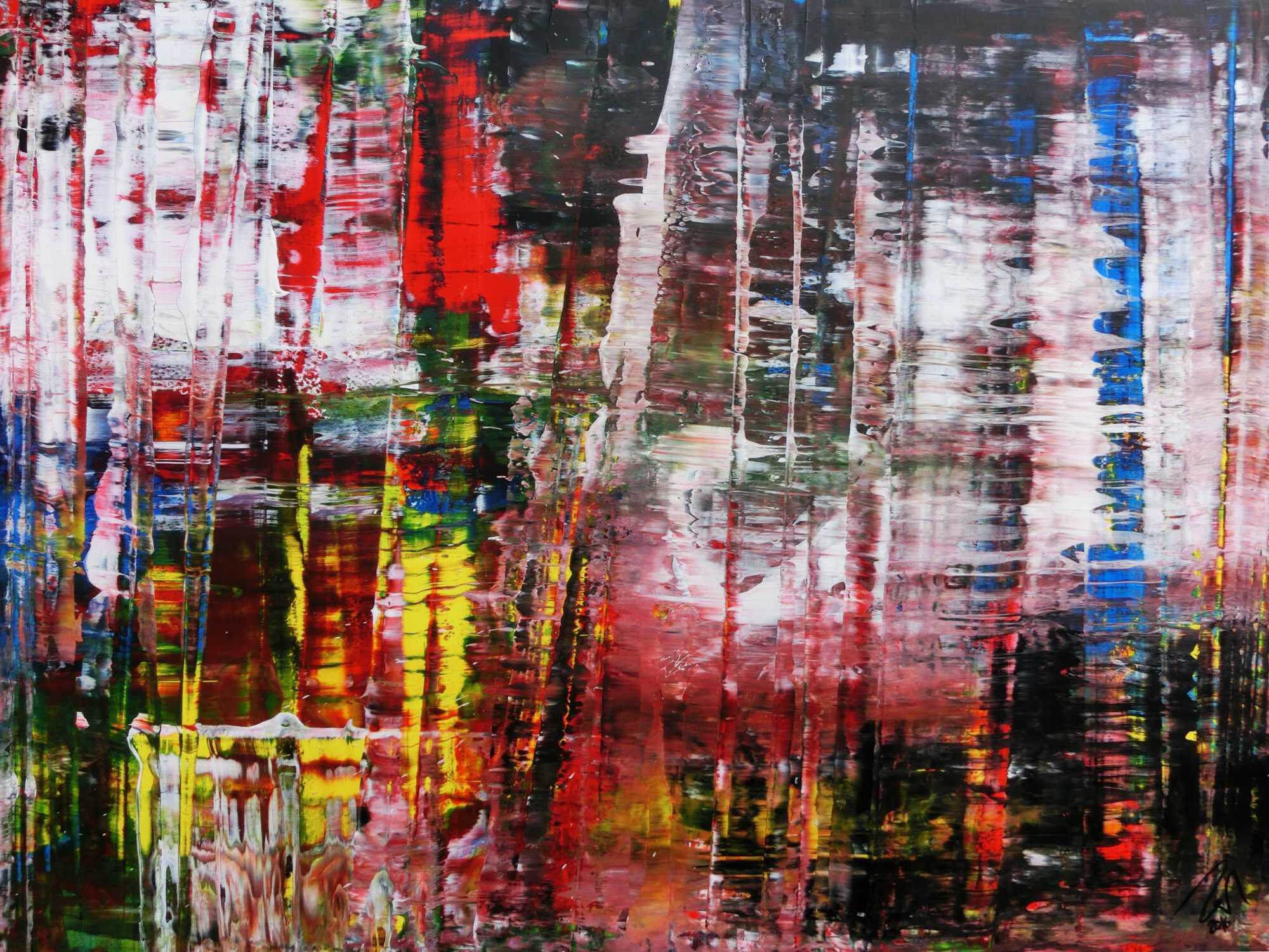 Abstraktes Acrylbild Spachteltechnik modern zeitgenössisch 