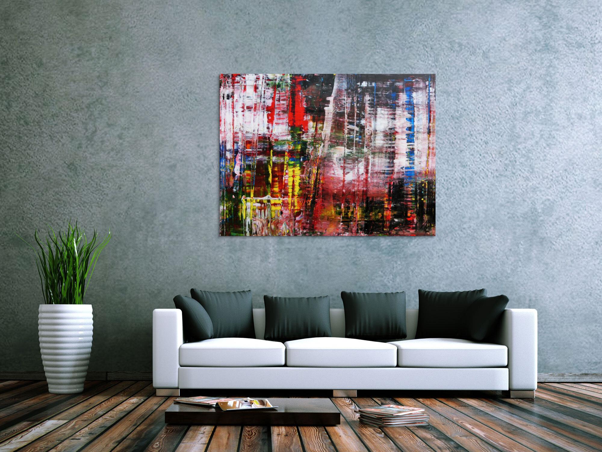 Abstraktes Acrylbild Spachteltechnik modern zeitgenössisch 
