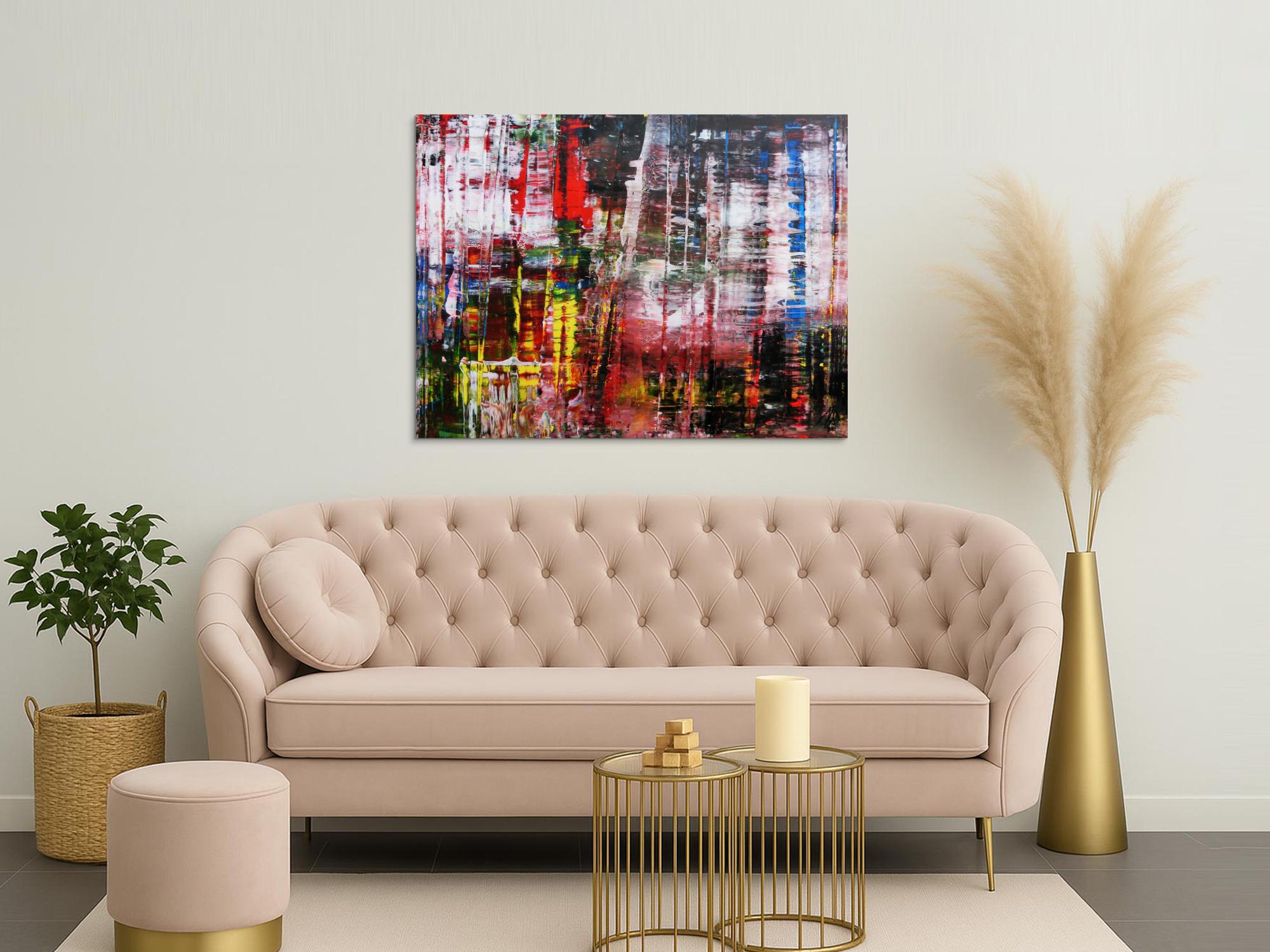 Abstraktes Acrylbild Spachteltechnik modern zeitgenössisch 