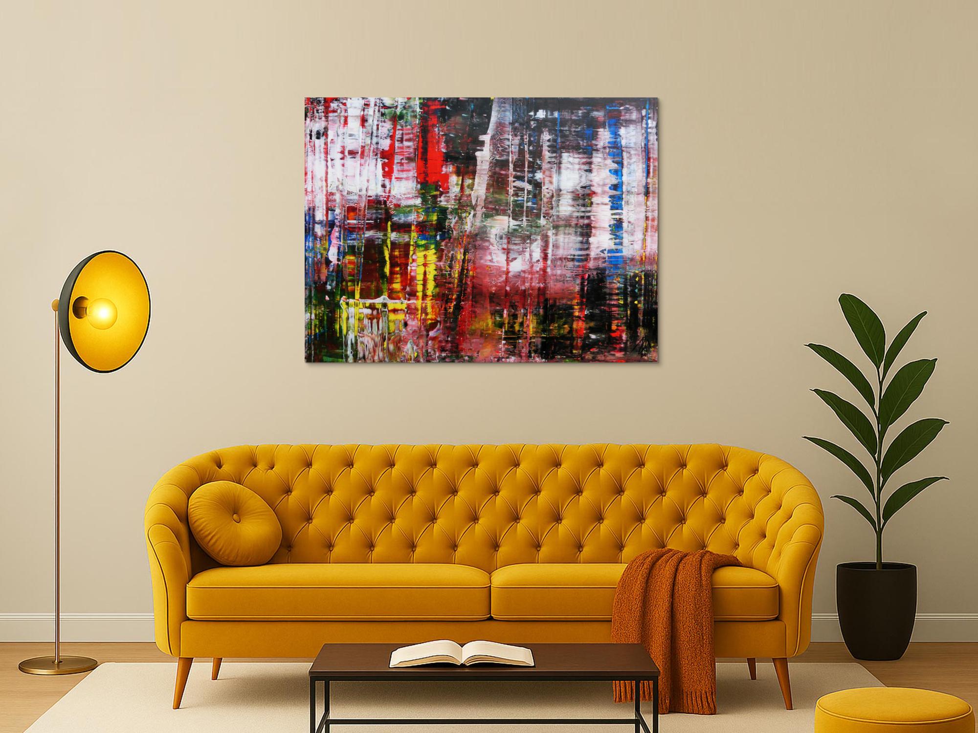 Abstraktes Acrylbild Spachteltechnik modern zeitgenössisch 