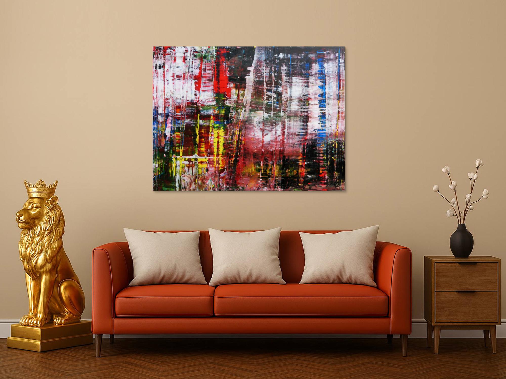 Abstraktes Acrylbild Spachteltechnik modern zeitgenössisch 