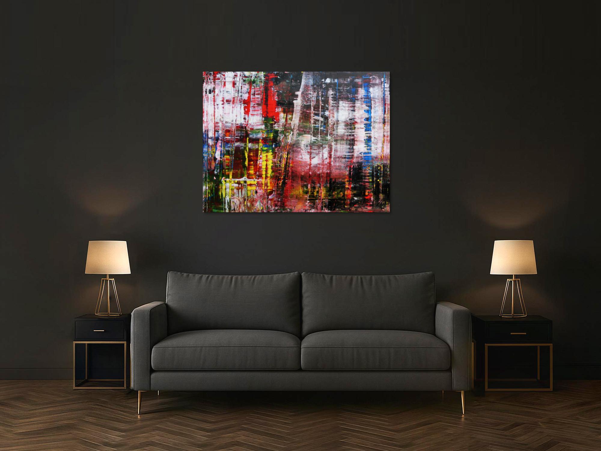 Abstraktes Acrylbild Spachteltechnik modern zeitgenössisch 