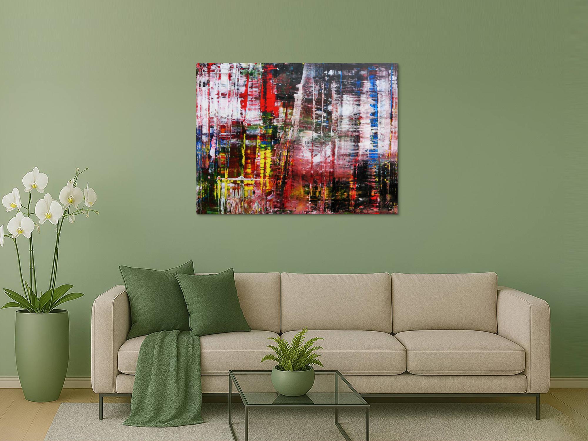 Abstraktes Acrylbild Spachteltechnik modern zeitgenössisch 