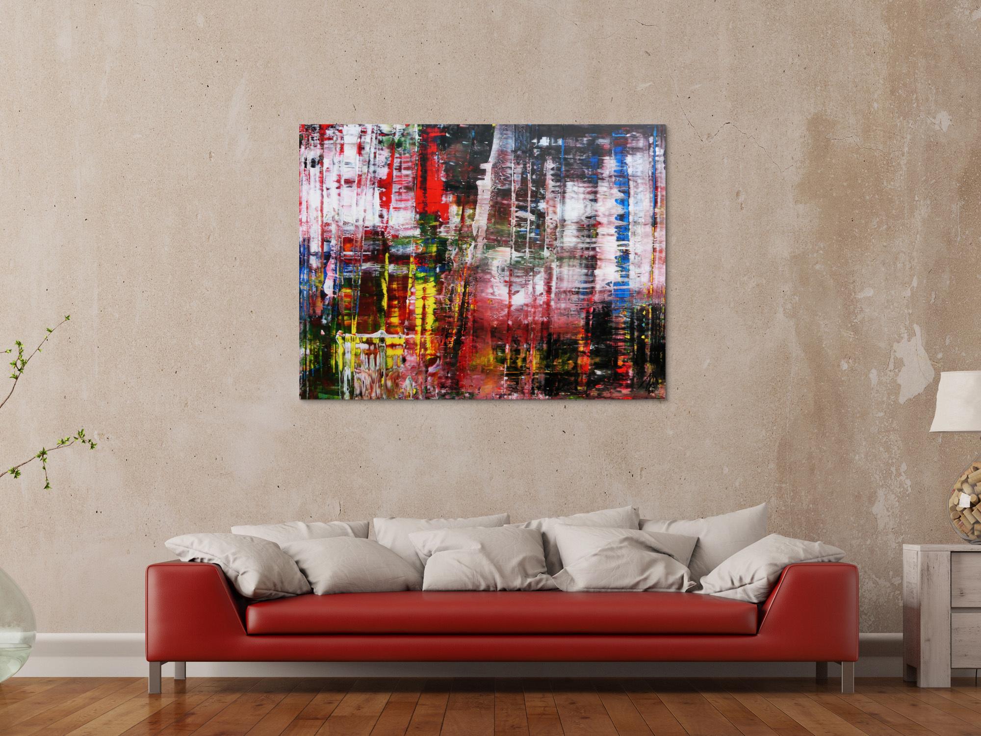 Abstraktes Acrylbild Spachteltechnik modern zeitgenössisch 