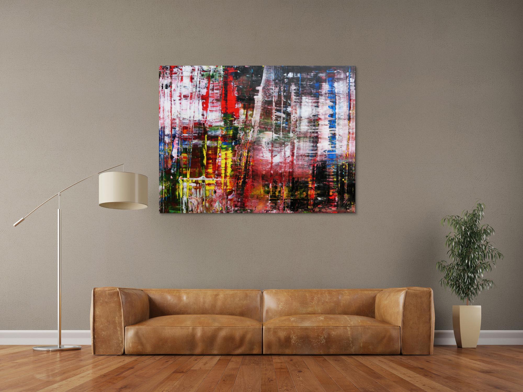 Abstraktes Acrylbild Spachteltechnik modern zeitgenössisch 