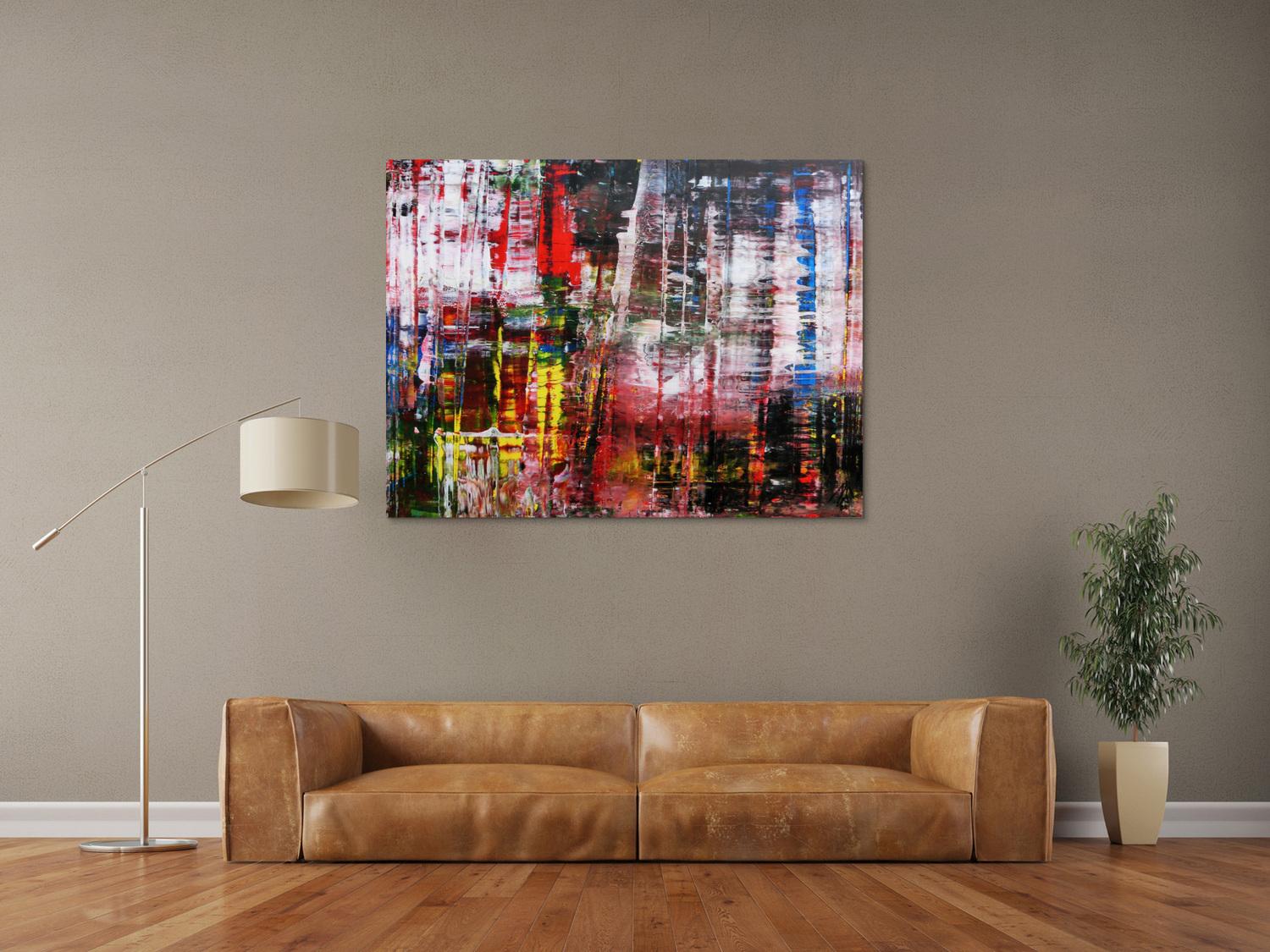 Hochwertige Kunst auf Leinwand Abstraktes Acrylbild Spachteltechnik