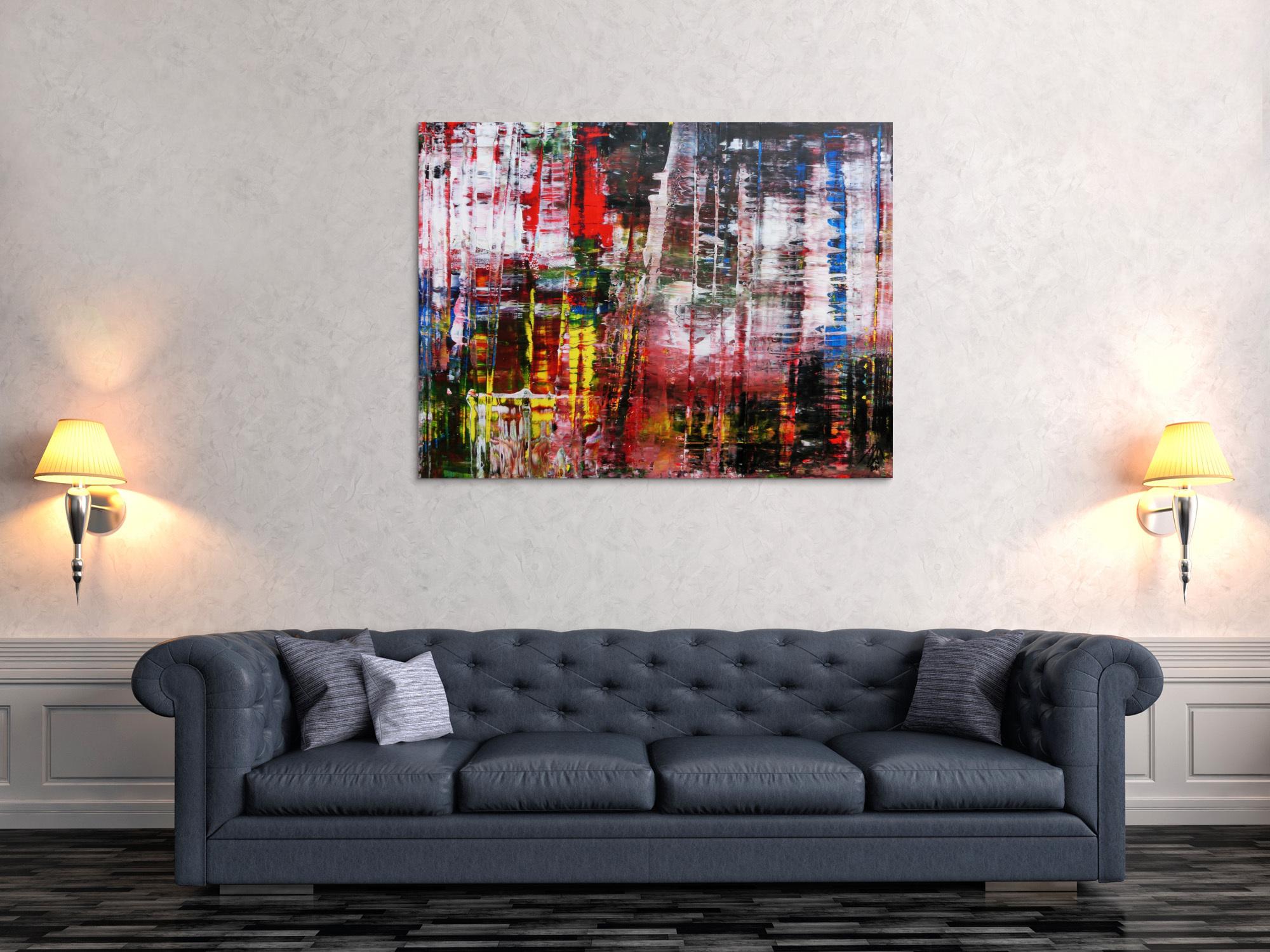 Abstraktes Acrylbild Spachteltechnik modern zeitgenössisch 