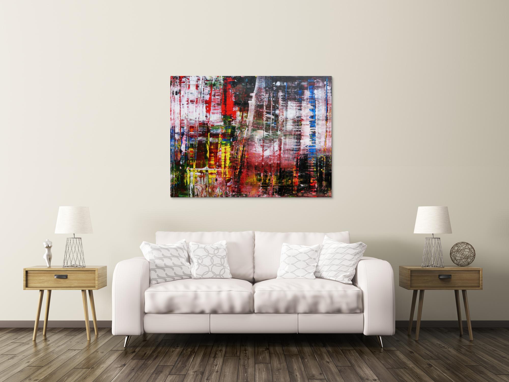 Abstraktes Acrylbild Spachteltechnik modern zeitgenössisch 