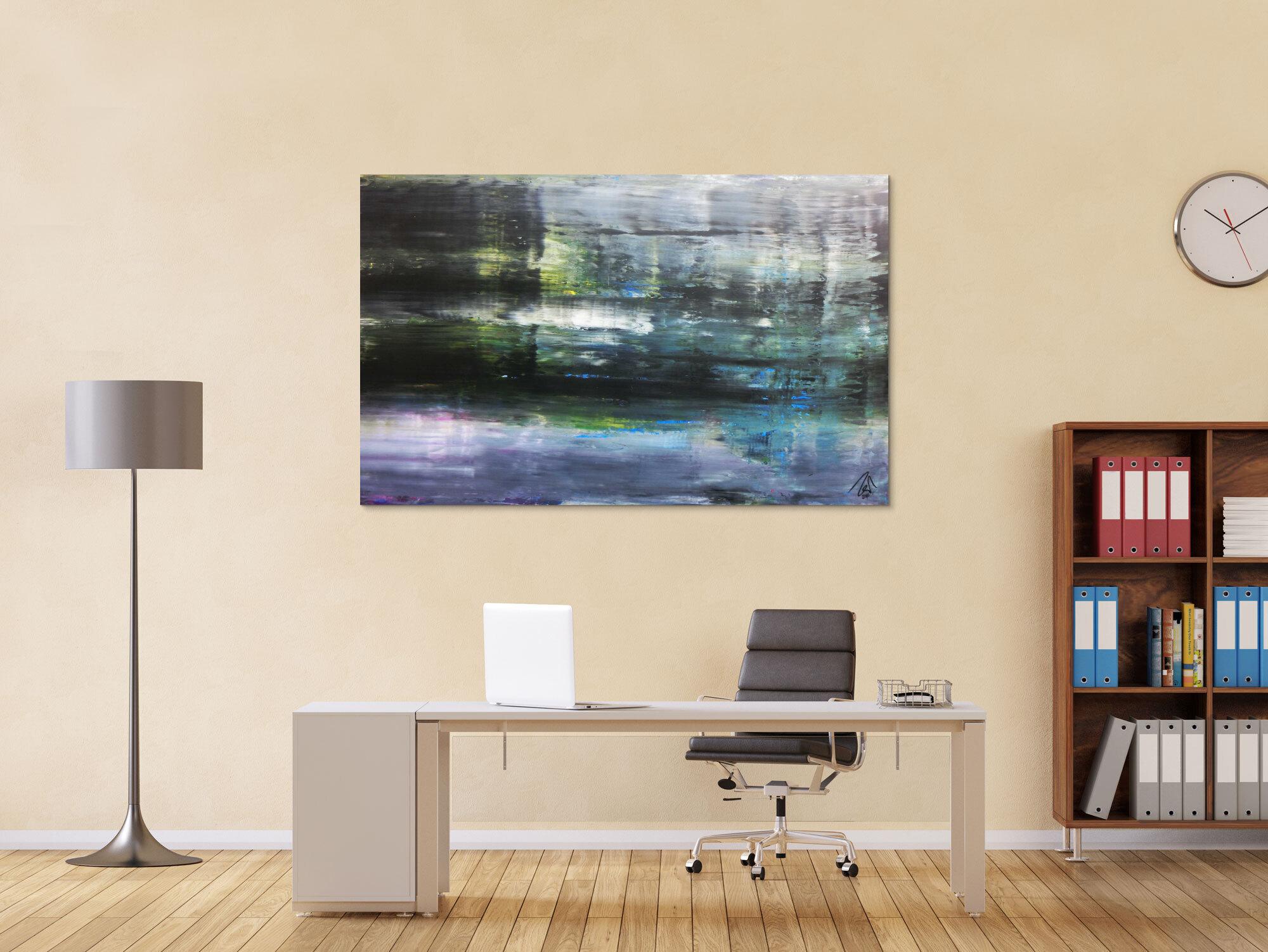 Sehr modernes abstraktes Acrylgemälde schlicht ellegant zeitgenössisch