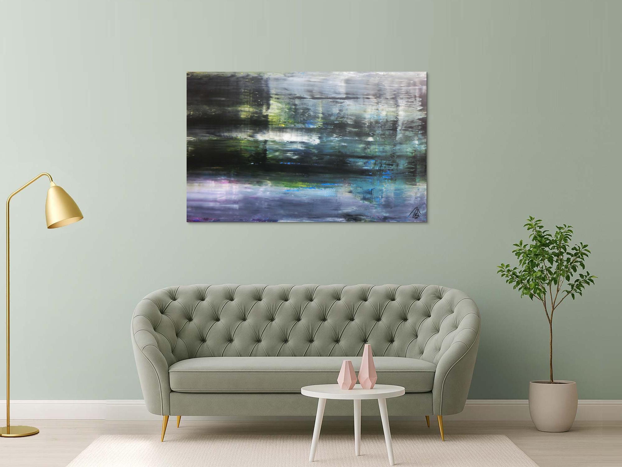 Sehr modernes abstraktes Acrylgemälde schlicht ellegant zeitgenössisch