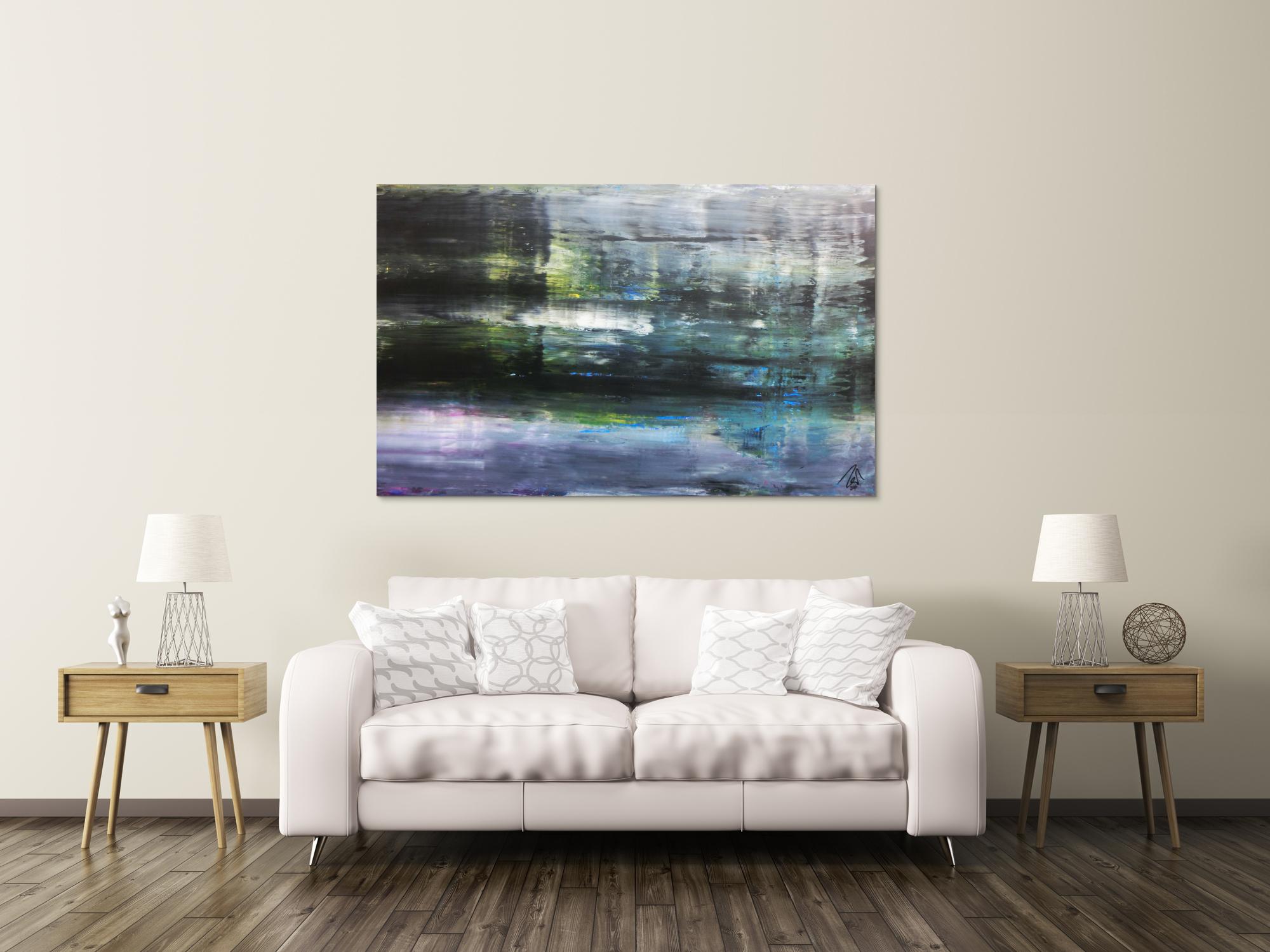 Sehr modernes abstraktes Acrylgemälde schlicht ellegant zeitgenössisch