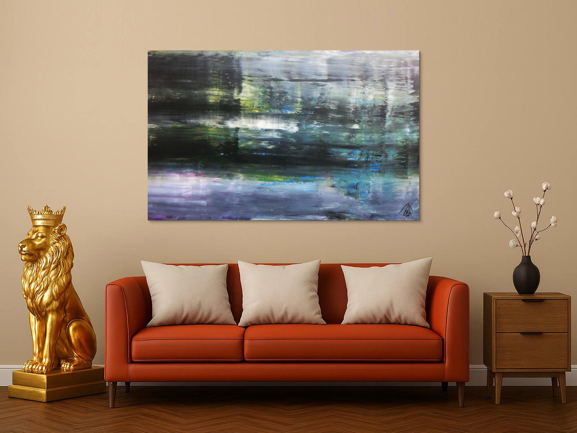 Sehr modernes abstraktes Acrylgemälde schlicht ellegant zeitgenössisch