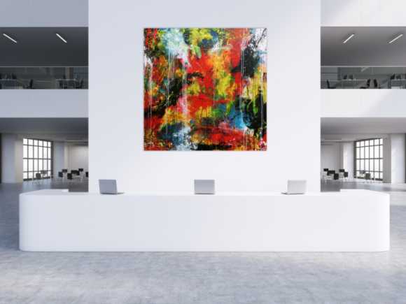Abstraktes Acrylgemälde zeitgenössisches Bild sehr modern und groß
