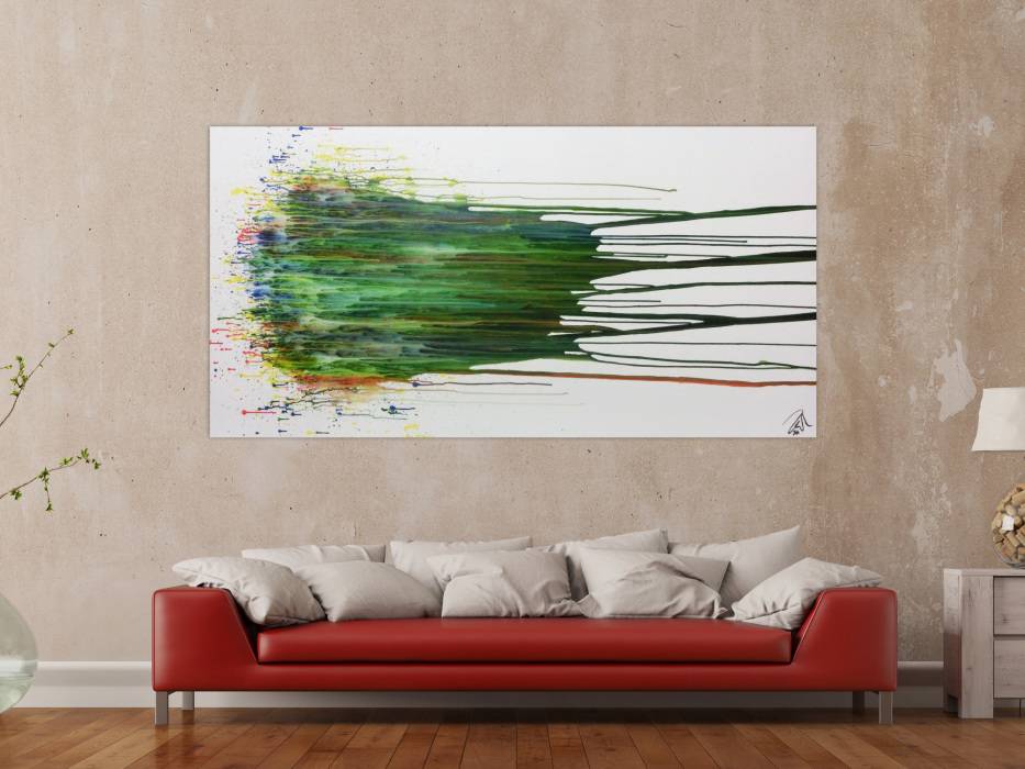 Hochwertige Kunst auf Leinwand Abstraktes Gemälde acryl groß modern in