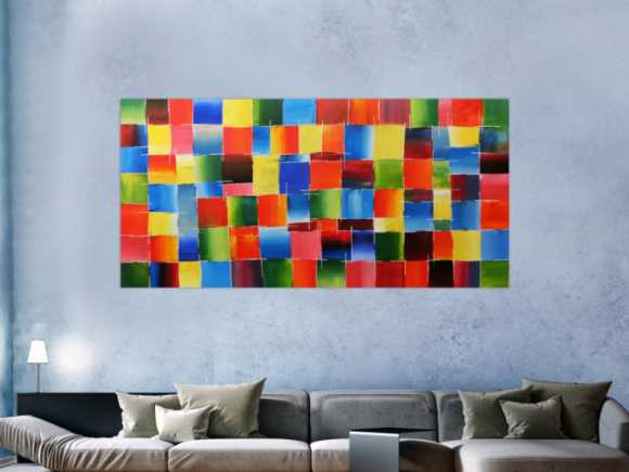 Kunstdruck Ausschnitt erstellen abstraktes Gemälde Nr. 81