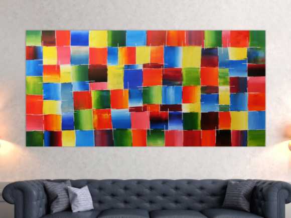 Kunstdruck Ausschnitt erstellen abstraktes Gemälde Nr. 81