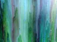 Detailaufnahme Buntes abstraktes Gemälde modernes Acrylbild mit vielen Farben Regenbogen