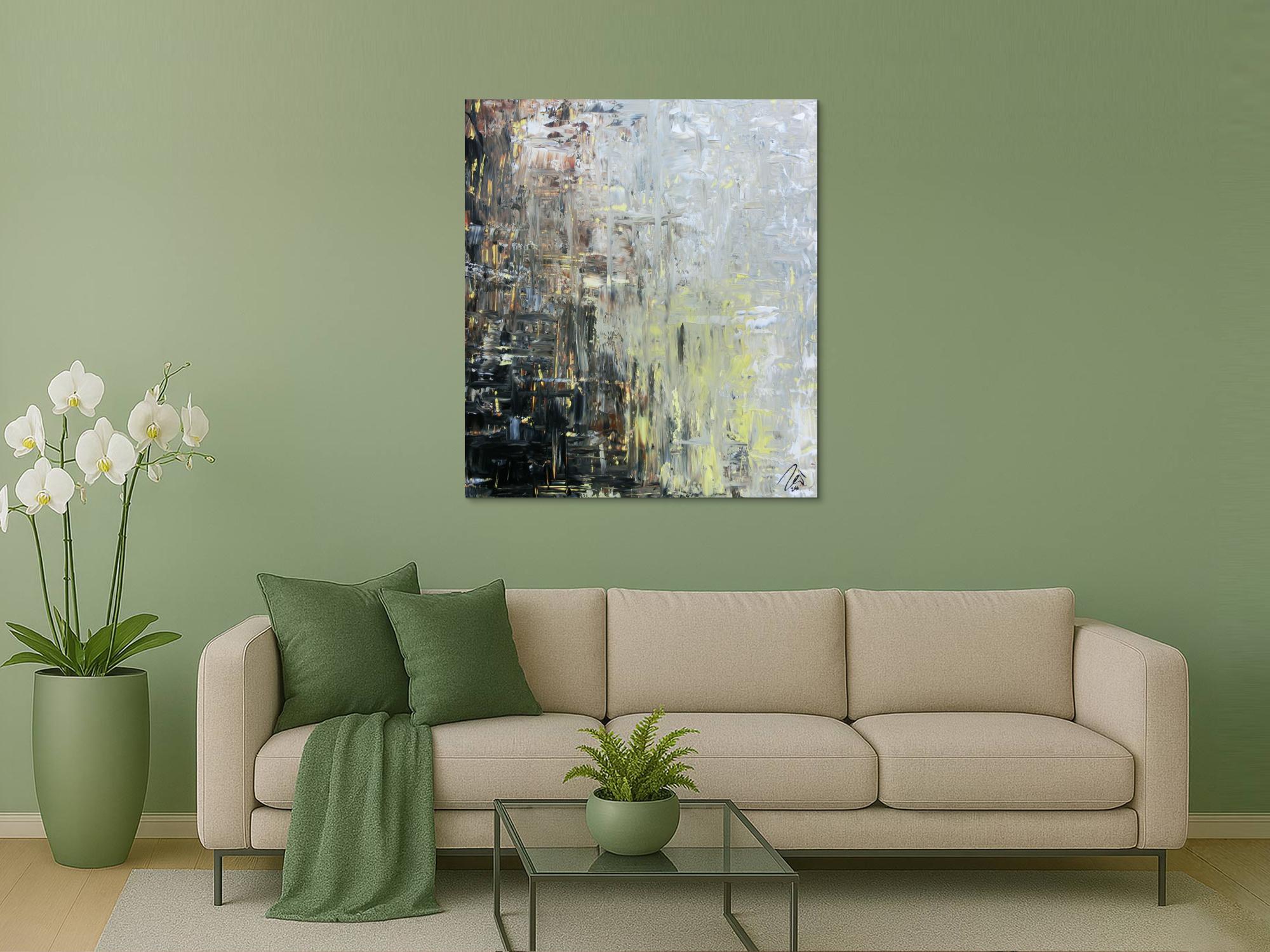 Abstraktes Gemälde modern mediterrane Farben